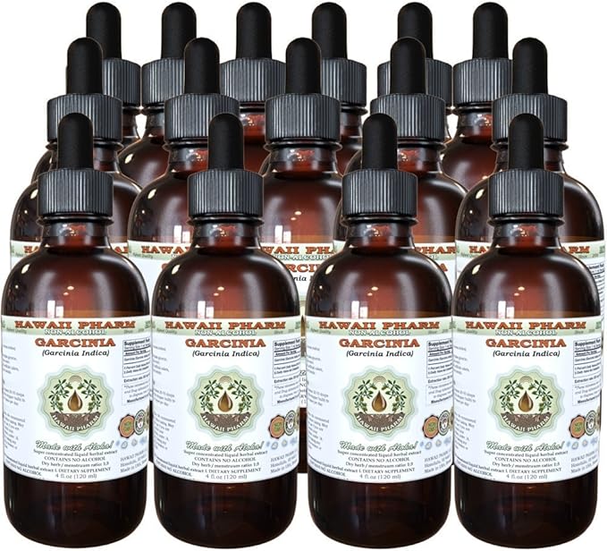 Hawaii Pharm Garcinia Alcohol-Free Liquid Extract Professional Grade Small Batch Garcinia Indica Dried Fruit Glycerite 15x4 oz