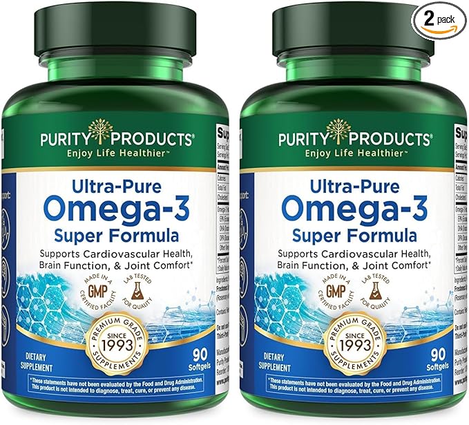 Purity Products - Ultra Pure Omega 3 Super Formula 90 Softgels (Pack of 2)