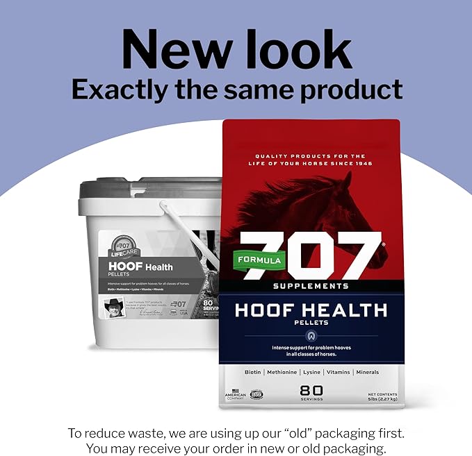 Formula 707 Hoof Health Equine Supplement Daily Fresh Packs 56 Day Supply - Biotin Amino Acids and Minerals to Improve and Support Healthy Horse Hooves