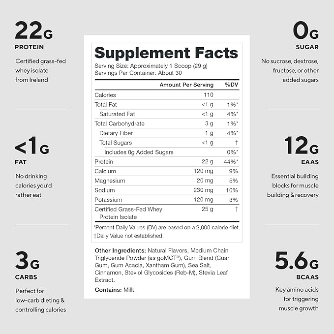LEGION Whey+ Protein Whey Isolate from Grass Fed Cows (Cookie Butter 30 Servings) - Whey Protein Isolate Powder Low Calorie Non-GMO Sugar Free Lactose and Gluten Free All Natural Protein Powder