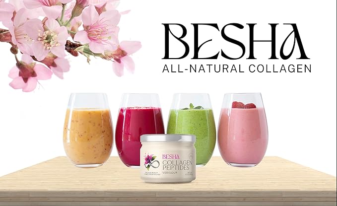 Besha Verisol® Collagen Peptides Made in Germany – 2-Month Supply – Natural Flavor Skin Hair Nail &amp Joint Support