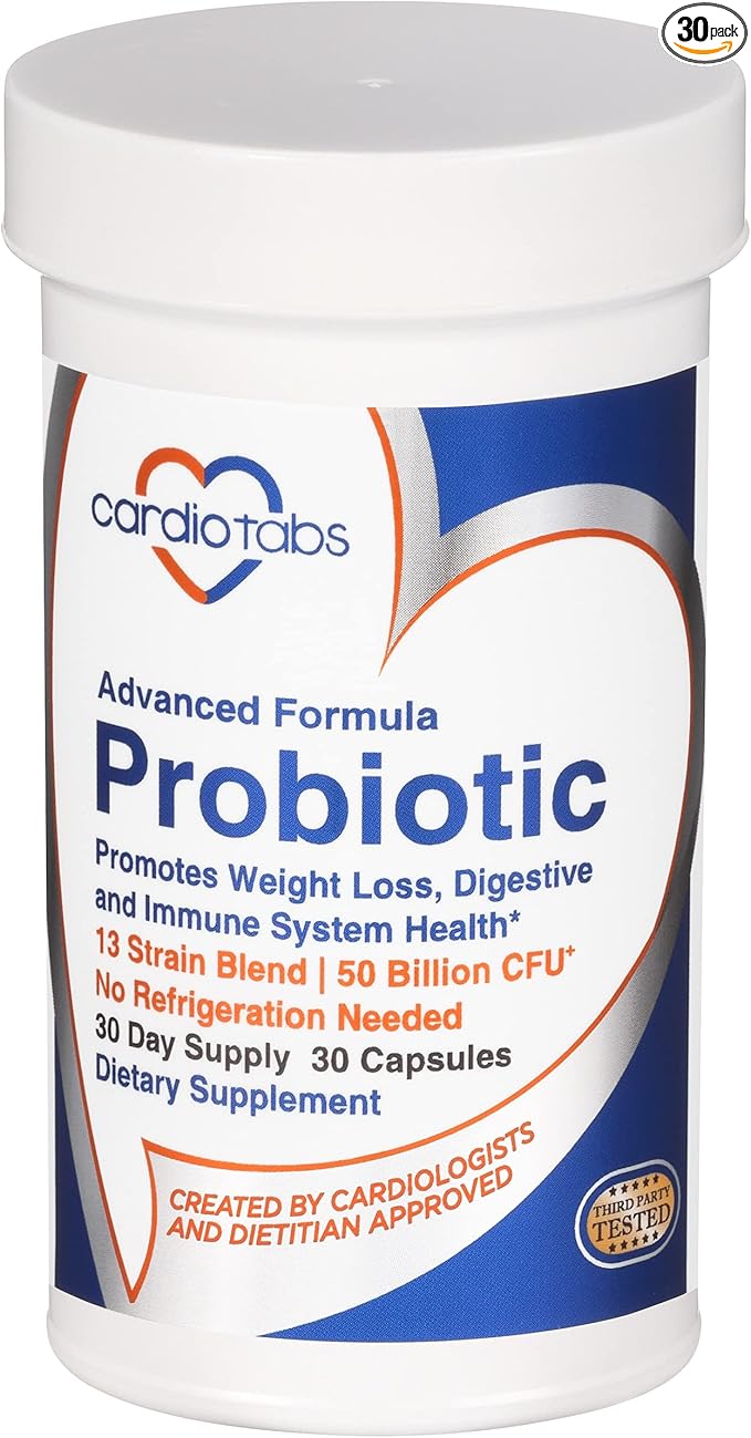 Advanced Probiotic w/ 50 Billion CFU Per Serving Shelf Stable Men's and Women's Probiotic Supplement to Stay Fit 30 Capsules