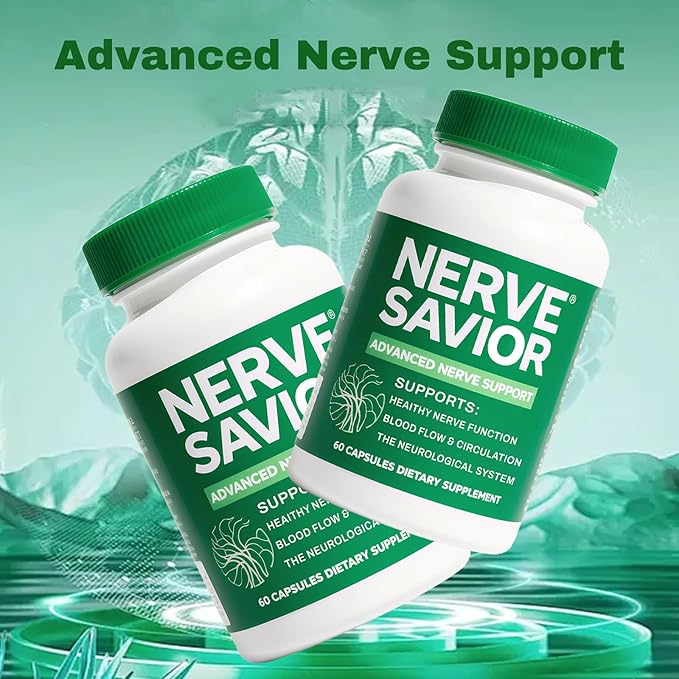 Advanced Nerve Support with B Vitamins &amp Herbal Extracts - 60 Capsules