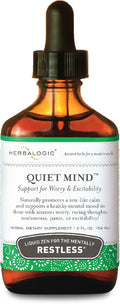 Herbalogic - Quiet Mind Liquid Herb Drops - Non-Sedating Promotes a Feeling of Zen-Like Calm - Eases Worry and Panicky Mood - Based on the Traditional Chinese Formula GUI Pi Tang - 2 Fl. Oz.