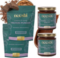 Monthly Hormone Balance Bundle – 2 Nourishing Cacao Peanut Butter Protein Powders + 2 Dark Cacao Ritual Spreads – Plant-Based Vegan Gluten-Free – PMS &amp Menopause Relief w/Superfood Nutrition
