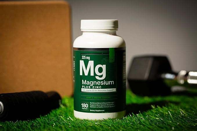 Essential Elements Magnesium Plus Zinc with Vitamin D3 - Scientifically Formulated Heart Bone &amp Muscle Support - 225mg Triple-Strength Magnesium Complex with Glycinate Malate Citrate - 360 Cou