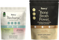 SAVVY Bone Broth Power Vanilla Protein Powder 22g Protein 12g Collagen &amp Recharge Electrolyte Powder Sugar Free Hydration Drink Sodium Magnesium Potassium (Variety (Lemon + Watermelon))
