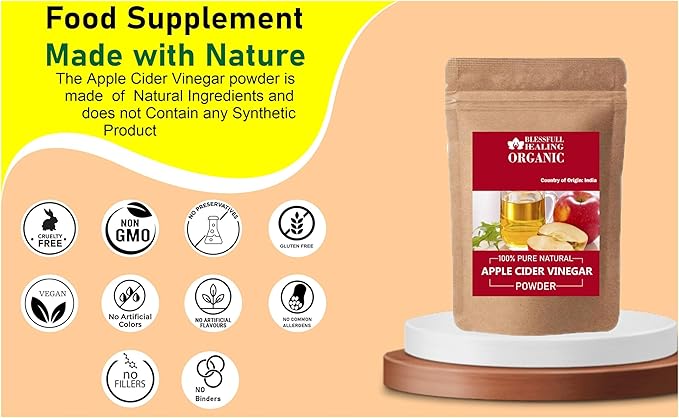 Organic Apple Cider Vinegar Powder 100% Pure Natural 200 Gram / 7.05 oz