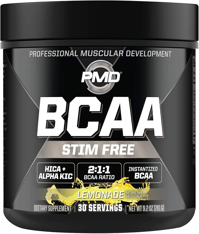 PMD Sports CG5 - Premium Creatine and L-Glutamine Powder (60 Servings) &amp PMD Sports BCAA Stim Free Amino Acids for Enhanced Recovery - Lemonade (30 Servings)
