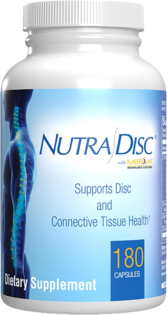 Nutra Disc &amp Joint Support Supplement - Clinically Formulated Restorative Cartilage Ligament and Tendon Supplement with Patented Meriva Curcumin &amp Glucosamine and Chondroitin for Adults - 90 S
