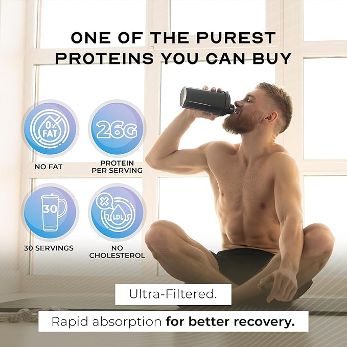 Muscle Feast Grass-Fed Whey Protein Isolate All Natural Hormone Free Pasture Raised Whey Isolate Protein Powder for Men and Women Clean Non-GMO &amp Gluten-Free Isolate Protein - Unflavored 2lb