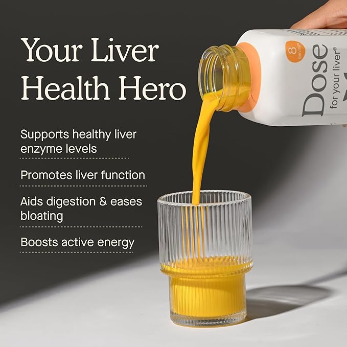 Dose for Your Liver Cleanse Detox &amp Repair Made with Organic Milk Thistle Supplement with Turmeric Dandelion Ginger and Orange Supports Healthy Liver Function16oz Bottle 3 Pack (3 Week Supp