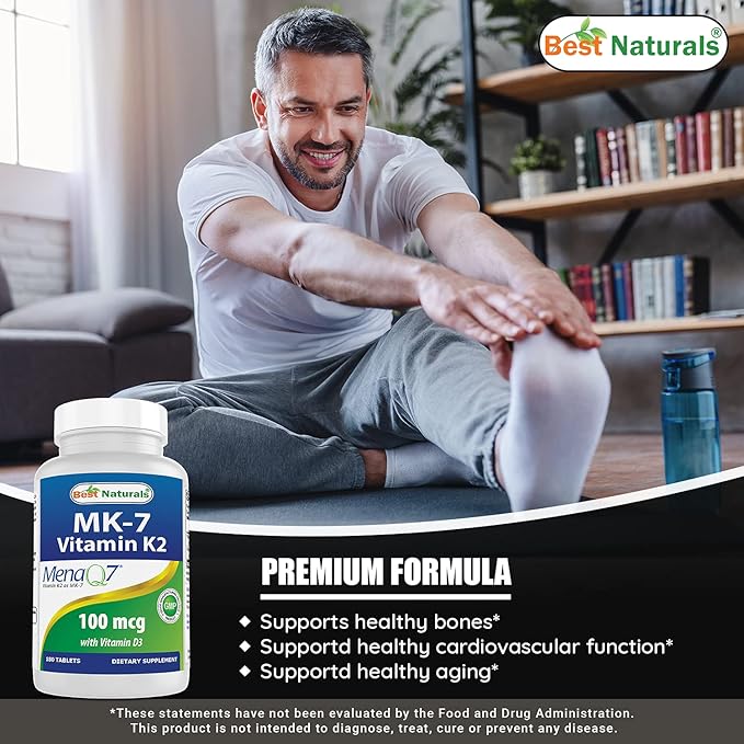 Best Naturals CoQ10 600 mg &amp Vitamin K2 (MK7) with D3