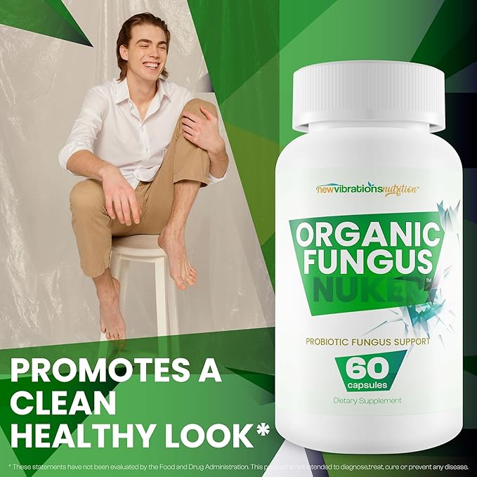 Organic Fungus Nuker Probiotic - Our Best Toenail Fungus Probiotic For Fungal Nail Immune Support - 40 Billion Probiotics &amp Prebiotics - Pro/Prebiotic Myco Nuker Probiotics Nail Fungal Treatment