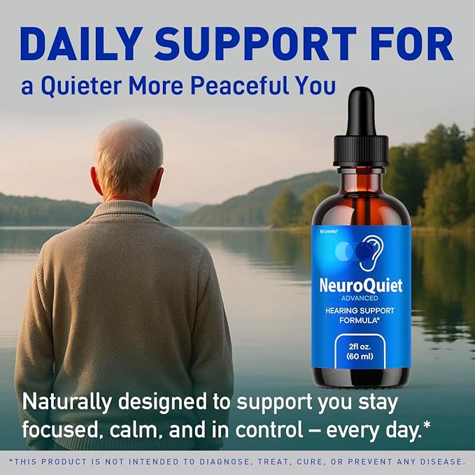 (2 Pack) NeuroQuiet Drops - Official NeuroQuiet Daily Hearing Support All Natural Clean Liquid Advanced Formula for Ear Health Auditory Clarity &amp Inner Ear Balance Reviews 2 Bottles for 2 Months