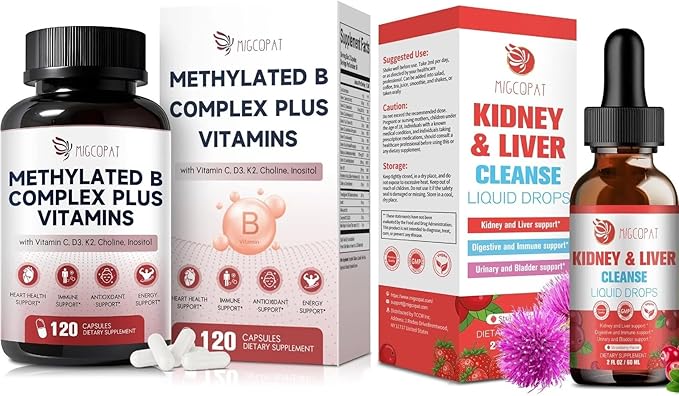 Methylated Multivitamin Plus + 28-in-1 Kidney &amp Liver Cleanse Drops 60ml