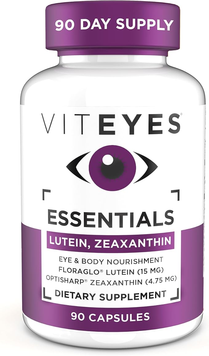 Viteyes Essentials Eye Health Dietary Supplement Lutein &amp Zeaxanthin for Macular Support 90 Capsules