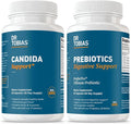Dr. Tobias Candida Support &amp Prebiotics Bundle – Gut Cleanse Detox Flora Balance &amp Immune Support with Oregano Caprylic Acid &amp PreforPro Prebiotic Capsules