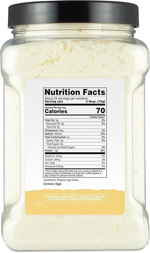 Nutricost Pantry Organic Egg White Protein Powder (1 LB) - GMO-Free Gluten-Free