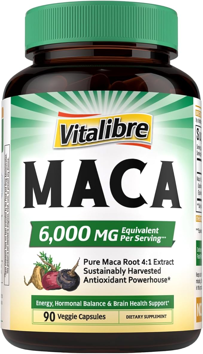 12 in 1 Magnesium Complex Capsules and Maca Root Capsules Bundle Non-GMO Dietary Supplements Vegan Capsules