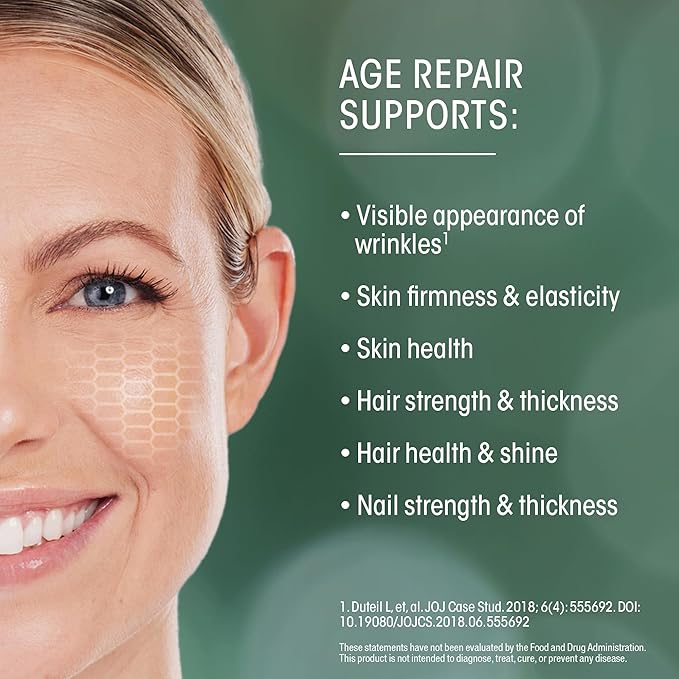 Age Repair Lipo-Sachets Liposomal Collagen Skin Supplement - Liquid Collagen Peptides to Support Skin Firmness Elasticity