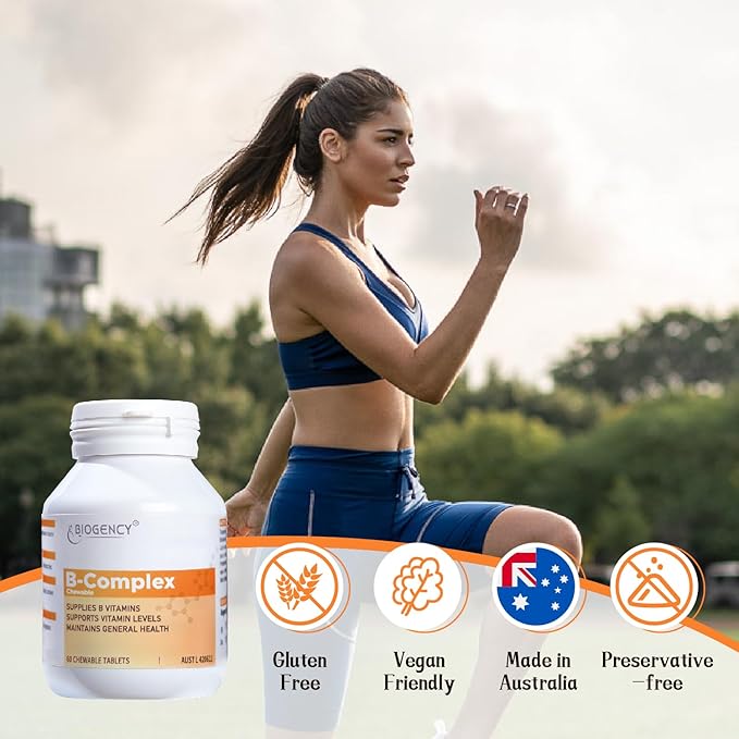 B-Complex Dietary Supplement - Contains All B Vitamins Including B12 B1 B2 B5 B6 B7 Folic Acid for Energy Support Stress Relief Immunity Enhancement 1 Pack 60 Tablets