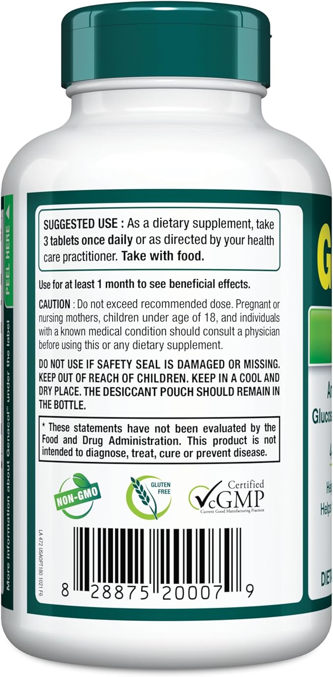 Genacol Optimum – Glucosamine Chondroitin MSM &amp Ultra-Hydrolyzed Collagen Joint Support Tablets 180 Count (60-Day Supply)