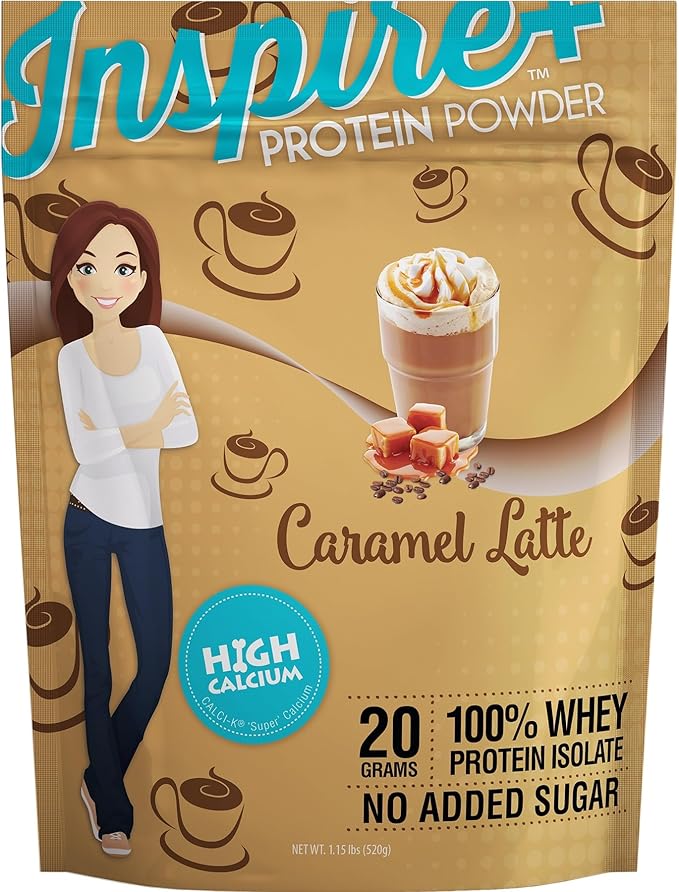 Bariatric Eating Inspire Caramel Latte Sugar-Free 20g Whey Protein Isolate Powder (20 Servings)