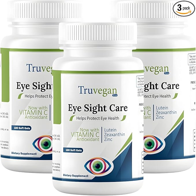 Advanced Eye Formula -180 Softgels | Pack of 3 - Eye Supplement with Lutein Zeaxanthin Astaxanthin &amp Zinc Eye Vitamin and Mineral Supplement for Adults &amp Seniors (9 Months Supply)