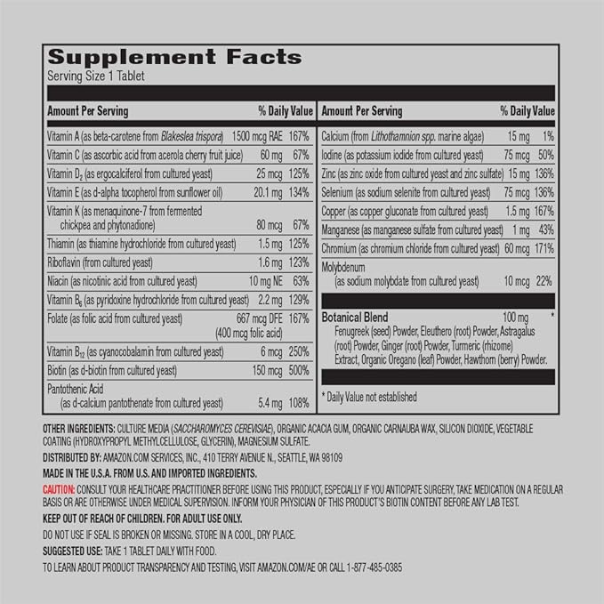Amazon Elements Men's One Daily Multivitamin (65 Tablets) and Amazon Elements B Complex (65 Capsules)