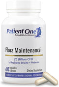 Patient One Flora Maintenance | Probiotic Supplement to Aid Balanced Intestinal Flora* | 25 Billion CFU 10 Probiotic Strains Prebiotic | 60 Capsules