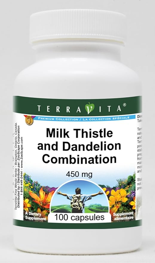 Milk Thistle and Dandelion Combination - 450 mg (100 Capsules ZIN: 512989) - 3 Pack