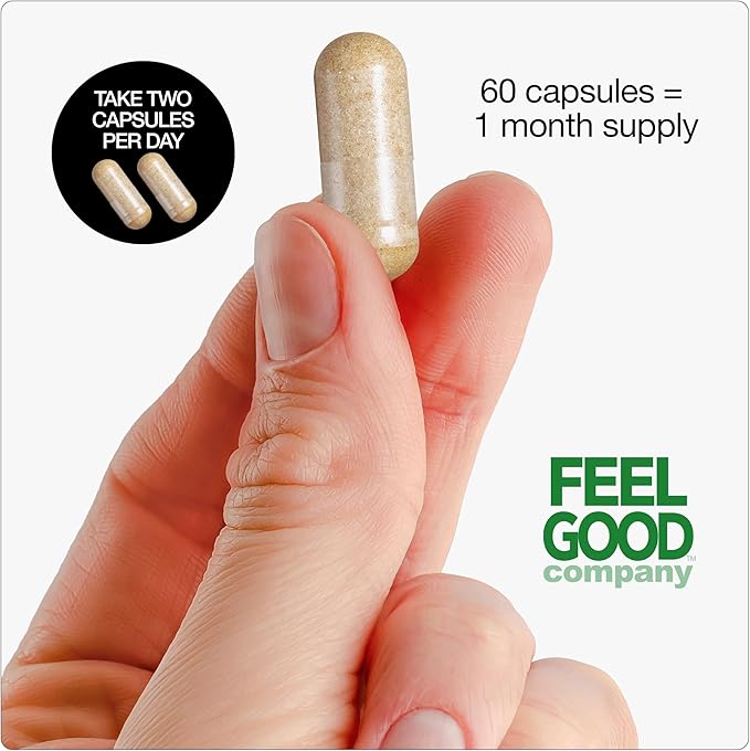 Feelgood Company Liposomal Ashwagandha High Absorption 600mg 60 Vegan Capsules Natural Withania Somnifera Root Extract GMP Certified Dietary Supplement