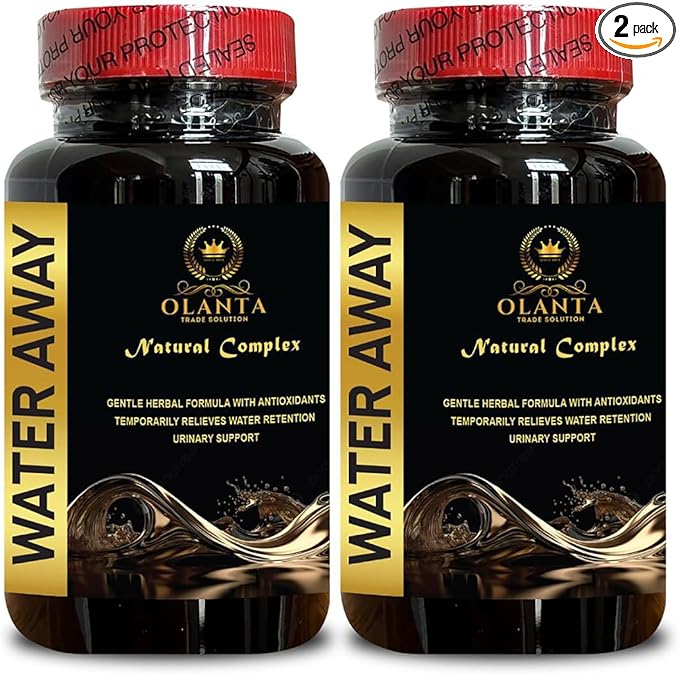 Water Away Complex - Natural Water Away Pills Tart Cherry Milk Thistle Turmeric Immune Booster Premium Herbal diuretics for Water Out Pills Bloating Relief - 2 Bottles