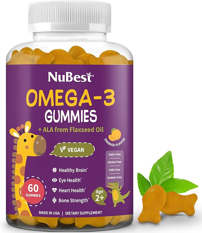Bundle Brain Growth and Immunity with Omega-3 with Flaxseed Oil Gummies and Immune Multivitamin Gummies No Added Sugar