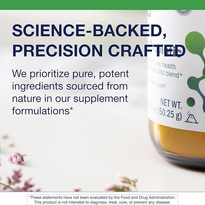 Metagenics UltraFlora Synergy - Probiotic &amp Prebiotic Powder with L. acidophilus NCFM &amp B. lactis Bi‑07 - Supports Digestive Health Bloating Relief &amp Immune Function - Gluten‑Free - 1.77