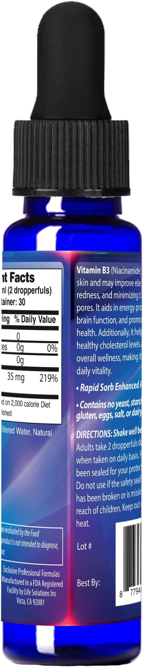 Dr's Advantage Vitamin B3 Dropper 2oz