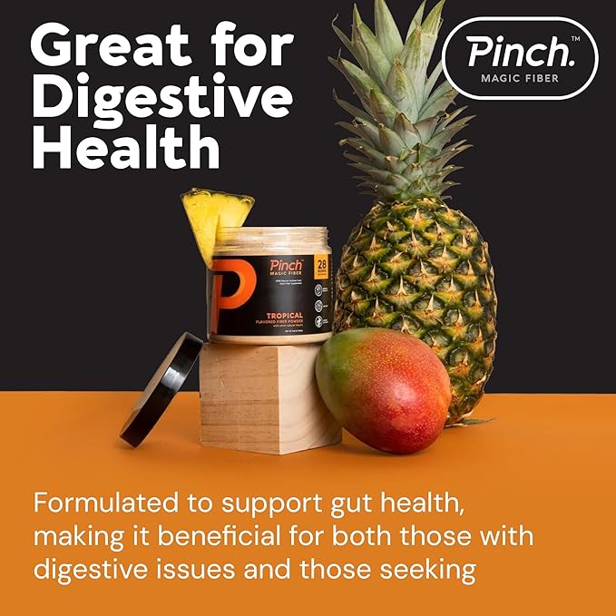 Pinch Magic Fiber &amp Shaker Combo | Prebiotic Fiber Supplement for Digestive Health Keto Vegan Sugar-Free | Includes BPA-Free Shaker for Smooth Mixing &amp Travel | USA-Made | 28-Day Supply | 2