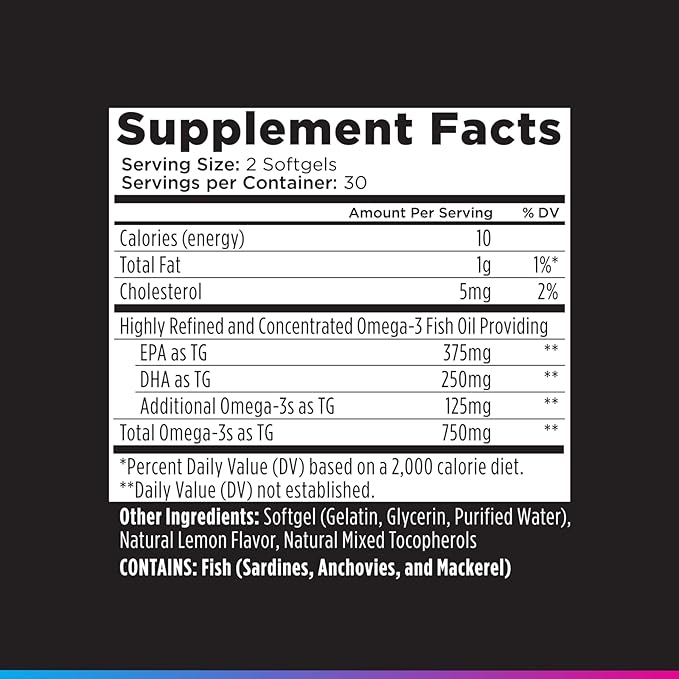 Livingood Daily Fish Oil Omega 3 Supplement EPA and Dha from Wild Caught Fish Omega 3 Fatty Acids for Heart Brain and Joint Health for Men and Women Gluten Free 30 Day Supply 60 Softgels