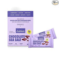 JUSTNOSH Chocolate Sea Salt Collagen Protein Bars – 15g Protein 10g Collagen | Gluten &amp Dairy Free Low FODMAP Seed Oil Free (12 Pack)