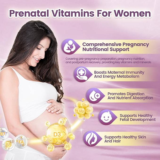 1000mg Magnesium Complex for Women + 19 in 1 Prenatal Multivitamin