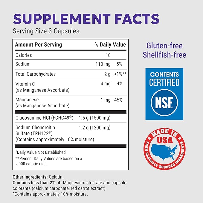 Nutramax Laboratories Cosamin® DS Joint Health Supplement with Glucosamine &amp Chondroitin for Adult Men &amp Women Joint Supplement 180 Capsules