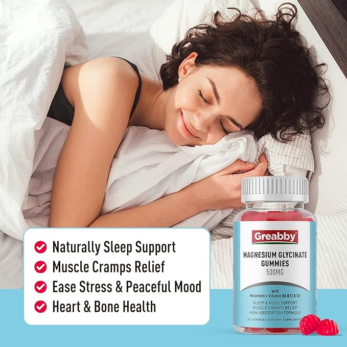 L Glutamine Gummies &amp Magnesium Glycinate Gummies Muscle Relief &amp Joint Support Vegan &amp Organic Non-GMO