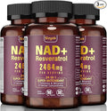 NAD+ Supplement 1100mg Pure Organic Liposomal NAD+ Resveratrol Supplement for Women and Men Support NAD+ Levels3 Packs