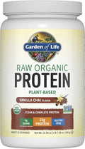 Garden of Life Organic Vegan Protein Powder Plant Based &amp BCAAs Organic Protein Powder with Probiotics &amp Enzymes Non-GMO Gluten-Free Lactose Free Vanilla Chai 1.2 LB