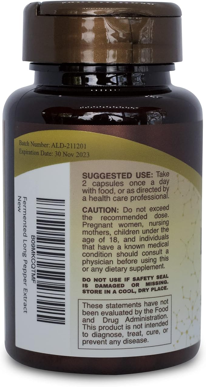 Senolytic Supplement Piperlongumin Aging Supplement - Supports Optimal Cell Repair &amp Rejuvenation Naturally Eliminate Zombie Cells 1 Month Supply
