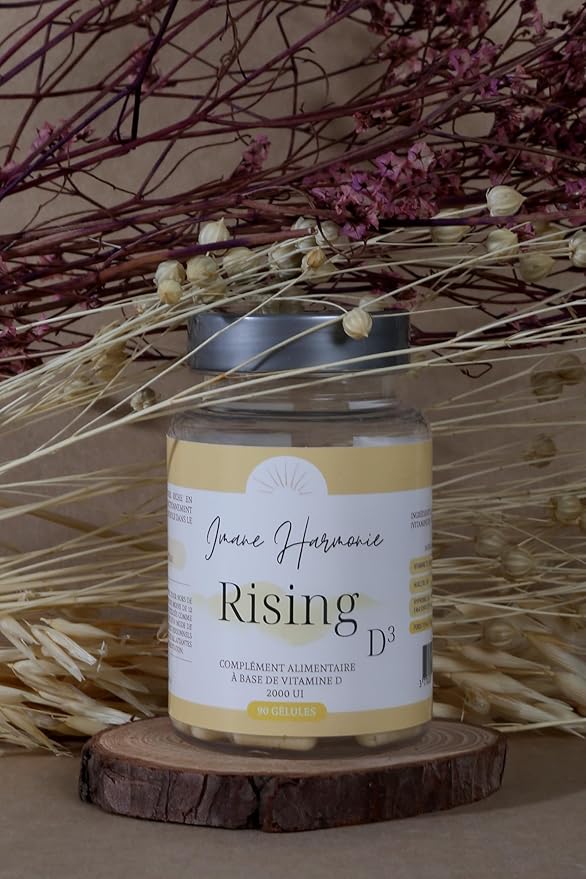 Imane Harmonie Rising D3 - Exclusive 3 Month Food Supplement with Vitamin D3 2000IU - Designed in France - 90 Capsules