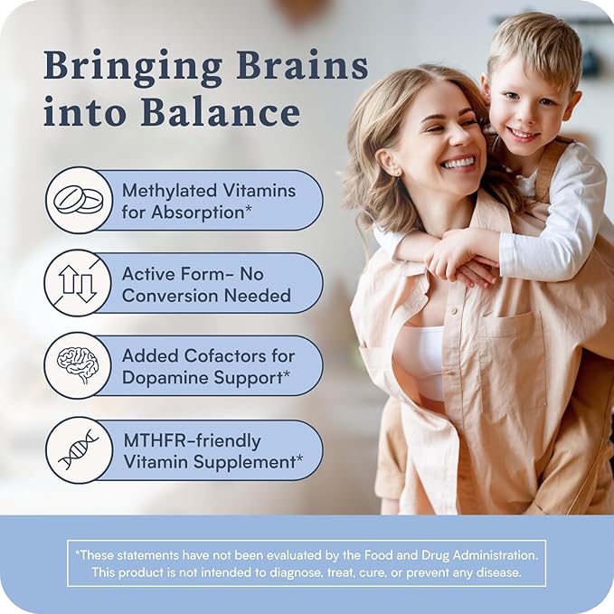 Accentrate Brain Supplement for Focus Attention Mood | Complete Vitamin B Complex | Brain Health | Methylated Multivitamin w/L-Methylfolate (5-MTHF) Cofactors Methyl-B12 &amp P5P | MTHFR Supplemen
