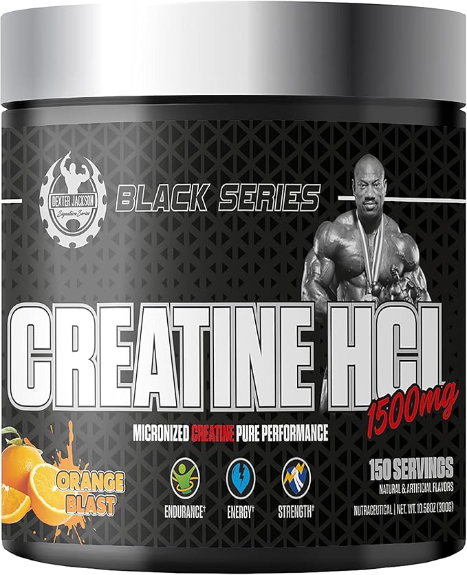 Black Series Creatine Hcl 1500mg | 300g (150 Serving Orange Blast)