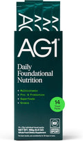 AG1 Athletic Greens Powder Supplement Improve Gut Health Multivitamin Probiotic Gluten Free Vegan and Keto Friendly 75 Vitamins (Travel Packs 14 Count) - Classic Formula